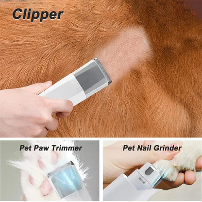 7-in-1 Pet Grooming Vacuum Kit for Dogs and Cats – Hair Trimmer, Clipper & Cleaning Tools Set