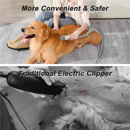 7-in-1 Pet Grooming Vacuum Kit for Dogs and Cats – Hair Trimmer, Clipper & Cleaning Tools Set