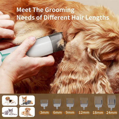7-in-1 Pet Grooming Vacuum Kit for Dogs and Cats – Hair Trimmer, Clipper & Cleaning Tools Set