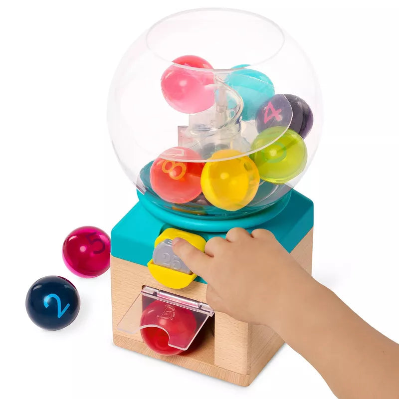 B. toys Rainbow Gumballs – Colors & Numbers Learning Gumball Machine for Babies & Toddlers