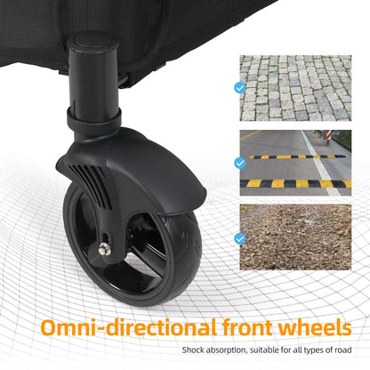 Portable Foldable Pet Stroller with 4 Wheels for Dogs and Cats – Breathable Carrier for Large Pets