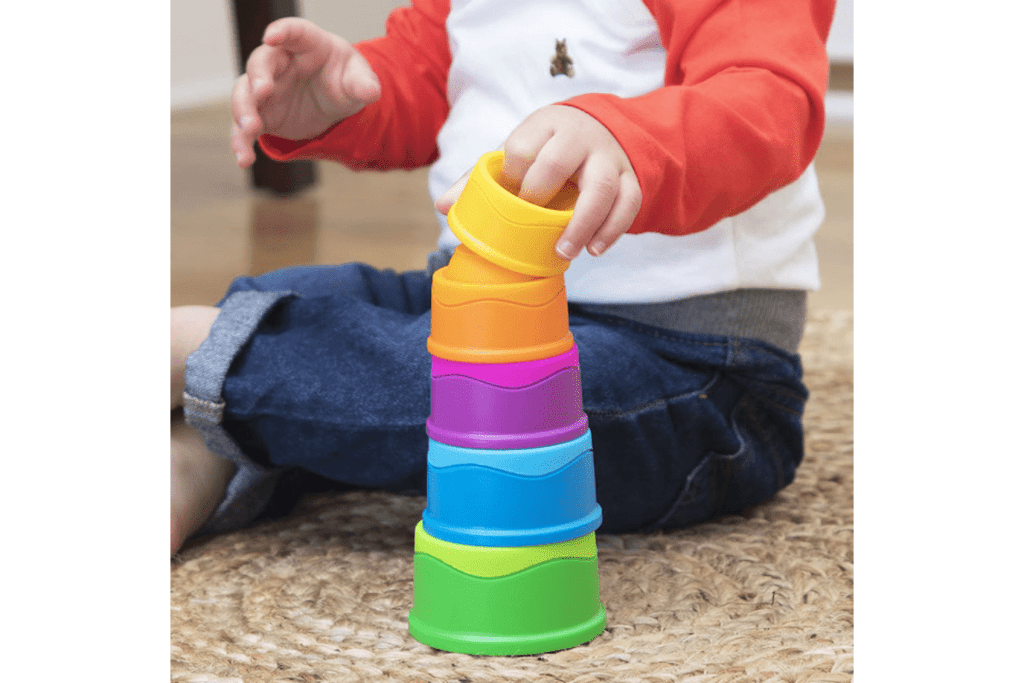 Little Brainies – Dimpl Stack Sensory Stacking Toy with Pop Bubbles for Babies & Toddlers