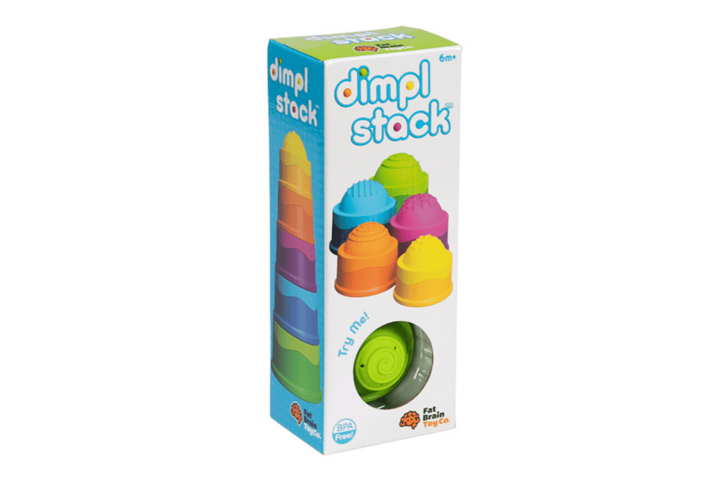 Little Brainies – Dimpl Stack Sensory Stacking Toy with Pop Bubbles for Babies & Toddlers