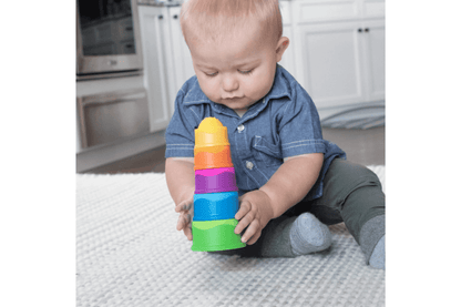 Little Brainies – Dimpl Stack Sensory Stacking Toy with Pop Bubbles for Babies & Toddlers