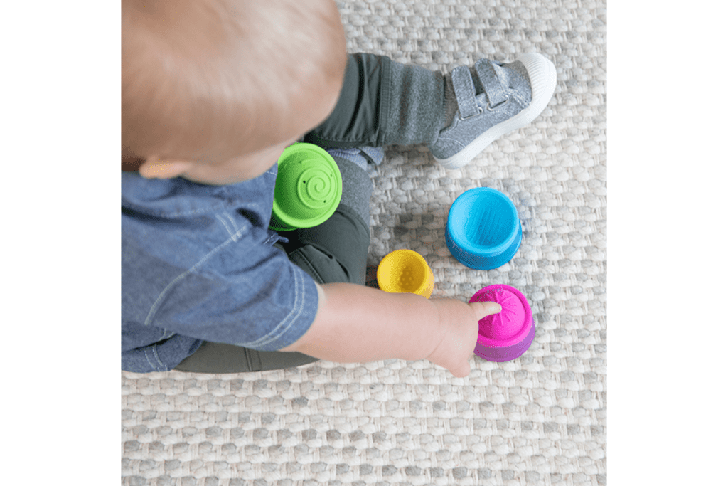 Little Brainies – Dimpl Stack Sensory Stacking Toy with Pop Bubbles for Babies & Toddlers